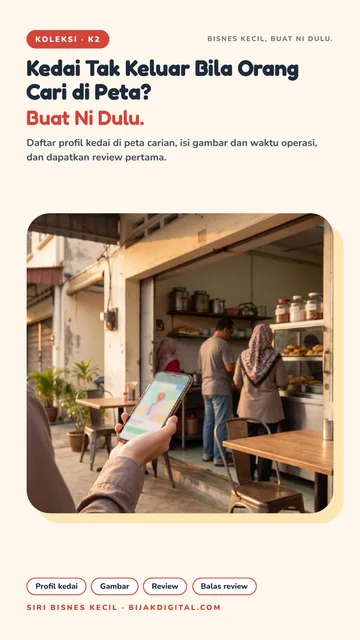 Kulit Kedai Tak Keluar Bila Orang Cari di Peta? Buat Ni Dulu.