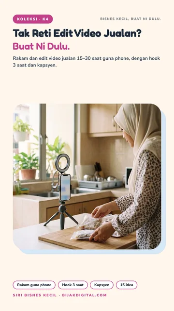 Kulit Tak Reti Edit Video Jualan? Buat Ni Dulu.