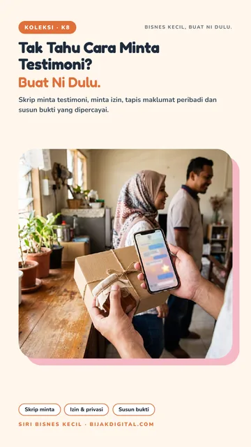 Kulit Tak Tahu Cara Minta Testimoni? Buat Ni Dulu.