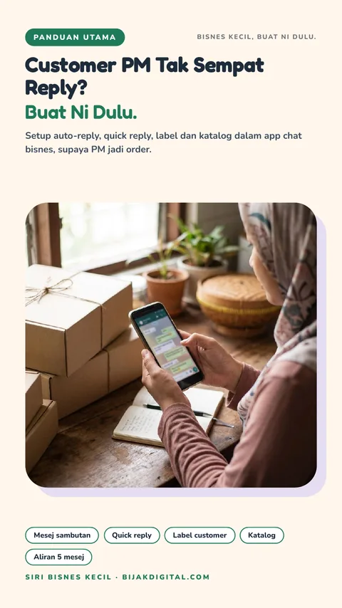 Kulit Customer PM Tak Sempat Reply? Buat Ni Dulu.